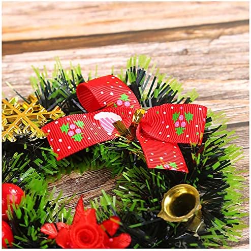 Nekoliko božićni ukrasi 12cm Božićni vijenac cvijet ratana krug božićnog drvca Privjesak Mini mali vijenac