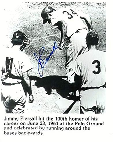 Jimmy Piersall Autographing Red Sox 8x10 - B & W
