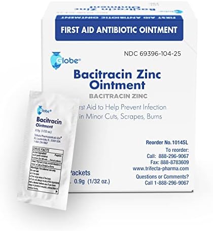 Globe Bacitracin cink mast 0,9 g pojedinačnih paketa. Mast za prvu pomoć za sprečavanje i izliječenje infekcije