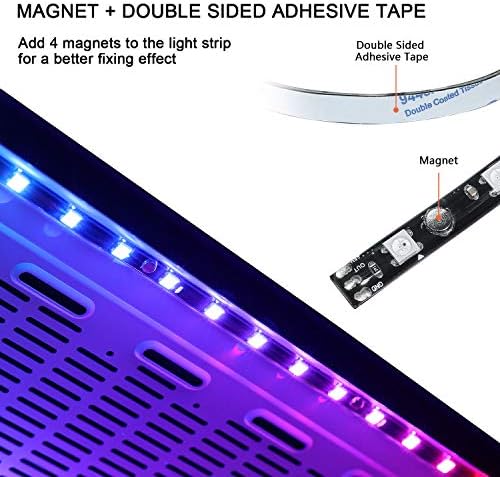 Vetroo ARGB LED svjetla 15leds za Modding PC Case M / B sa 3pin 5V RGB zaglavljem kompatibilnim