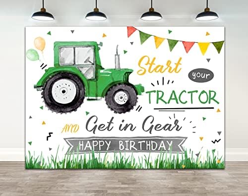 Ticuenicoa 7×5ft pokrenite svoj traktor pozadina za rođendansku zabavu Boy rođendanske dekoracije