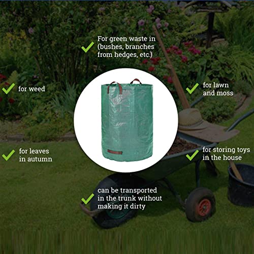 Ataay Carbage limenke Kante za smeće može velika prenosiva smeća bez pop-up bašta listova za smeće i kolekcija trave za vrt / zelenu / 272l