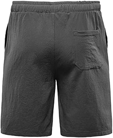 Muški kratke hlače, Ležerne prilike Comfy mekane lanene pamučne vune Aktivne sportske šetnje kratkim kratkim
