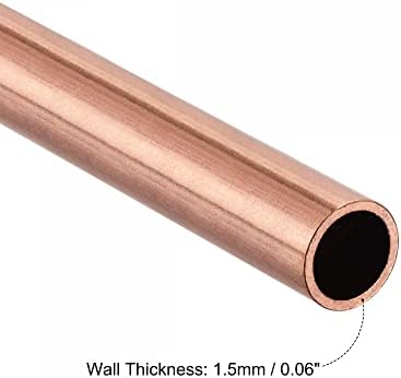 UXCELL bakarna okrugla cijev 15mm od 1,5 mm debljina zida 100 mm Dužina cijevi cijevi 3 kom