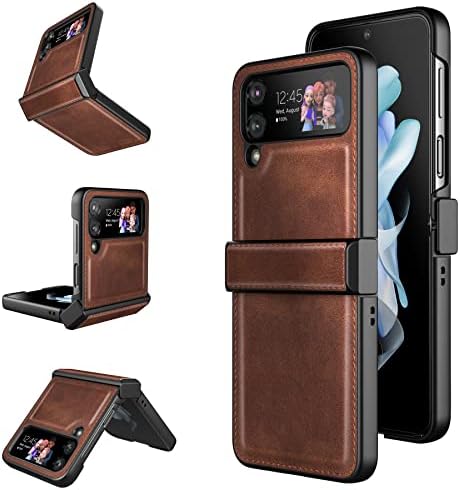 Foluu za Samsung Galaxy Z Flip 4 futrola, z Flip 4 Case sa šarkom PU koža + tvrda PC školjka Ultra