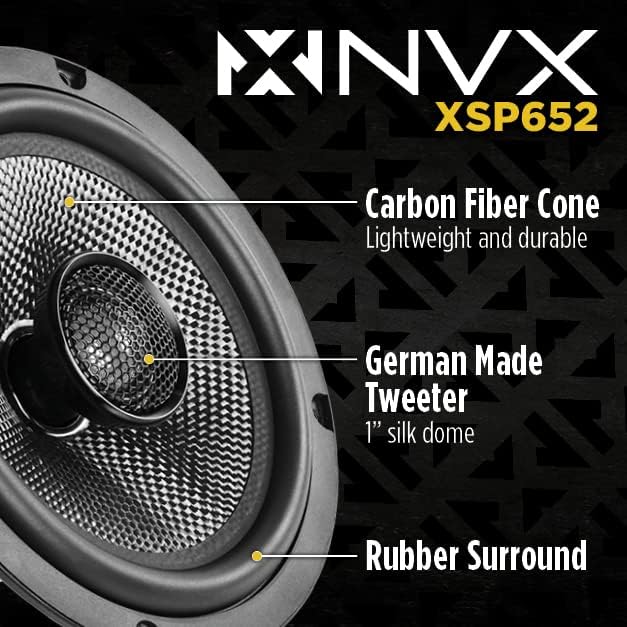 NVX XSP652 600W Peak 6,5 X-serija sa dva načinskim koaksialnim zvučnicima sa konusima od karbonskih vlakana