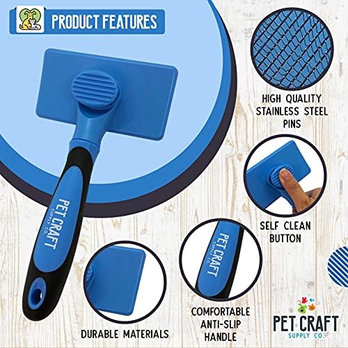 Pet Craft Supply self Cleaning Grooming Slicker četka za kućne ljubimce za mačke i pse kratko Dugodlako