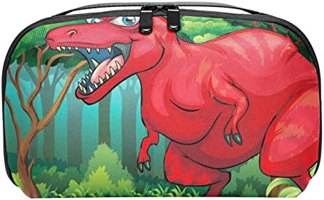 Žene i djevojke crveni Dinosaurus hodanje u džungli torba za šminkanje prostrana kozmetička torba torbica