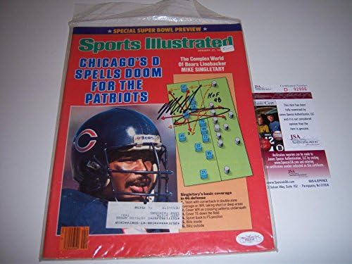 Mike Singletary Chicago Bears, hof Jsa / coa potpisao Sports Illustrated - autograme NFL Magazines