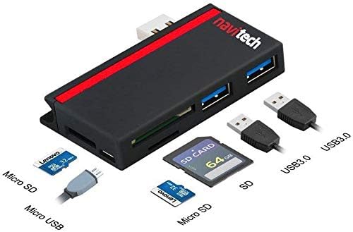 Navitech 2 u 1 laptop/Tablet USB 3.0/2.0 Hub Adapter/Micro USB ulaz sa SD/Micro SD čitačem kartica kompatibilnim sa HP - Pavilion x360 14-dh0018nf 14