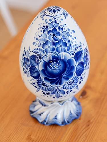 Porculansko jaje Uskršnje Bijelo & amp; plava boja ruski Gzel Egg dekorativno Uskršnje jaje poklon