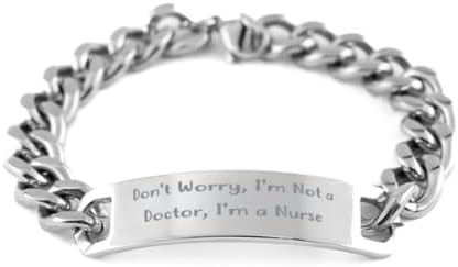 Nova poklona medicinske sestre, ne brinite, nisam doktor, ja sam medicinska sestra, rođendanska kubanska lančana