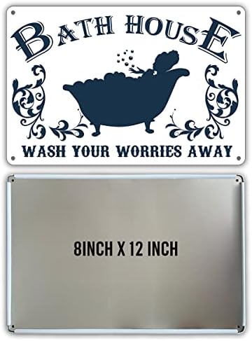 Smiješni znak za kadu kupatilo operite svoje brige metalni Limeni znak zidni dekor znak za kupatilo za poklone