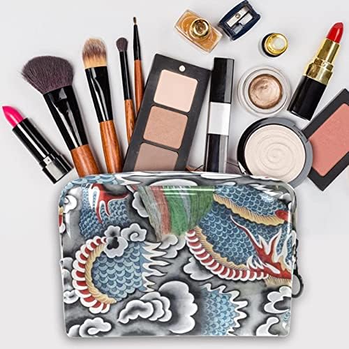 TFCOCFT vrećica za šminku za žene, kozmetička torba, turistička toaletska torba, apstraktni vintage kineski zmaj