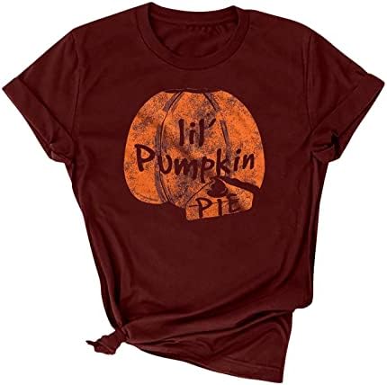 NaRHbrg Happy Halloween Womens Tops Osnovne Labave Kratke Rukave Tshirts Teen Juniors Pismo Print