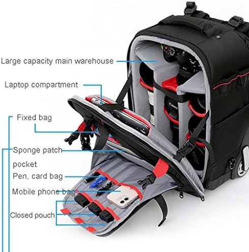 ZCMEB Trolley torba za kameru vodootporna profesionalna DSLR torba za kofer za kameru video foto Digitalni ruksak