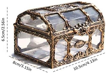 Uxzdx Plastična prozirna Gusarska kutija za blago Crystal Gem kutija za nakit Organizator za pohranu