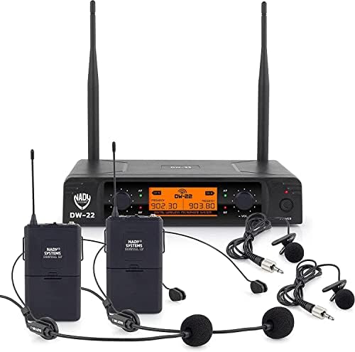 Nady DW – 22 Dual Digital Wireless rever & mikrofonski sistem sa slušalicama-Ultra - niska latencija sa QPSK modulacijom-XLR