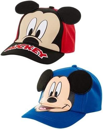 Disney Boys ' Mickey Mouse bejzbol kapa - 2 paketa 3d karaktera sa remenom sa zakrivljenim