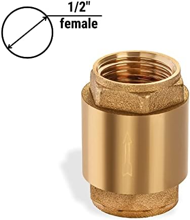 Jednosmjerni nepovratni ventil 1/2 ženski Sprečavač povratnog toka, nepovratni ventil za popravku