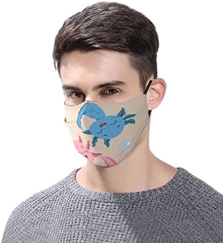 Podesive maske za lice sa 2 Podesiva filtera, slatki aksolotl poklopac za usta facemasks