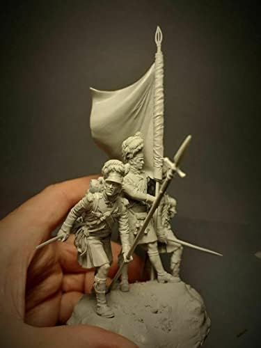 1/32 model vojnika sa smolom drevnog francuskog ratnika, Nesastavljen i neobojen minijaturni komplet