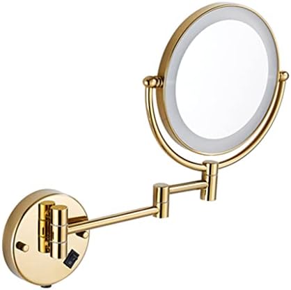 HOUKAI toaletno ogledalo dvostrano zidno LED ogledalo sklopivo ogledalo za šminkanje Kozmetičko ogledalo ženski poklon