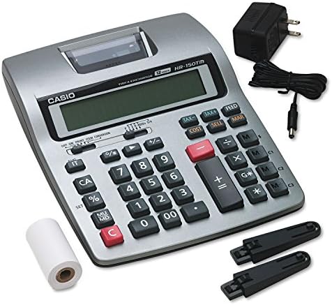 CASIO HR150TM HR-150TM Dvobojni kalkulator za ispis, crni / crveni tisak, 2,4 linije / sec