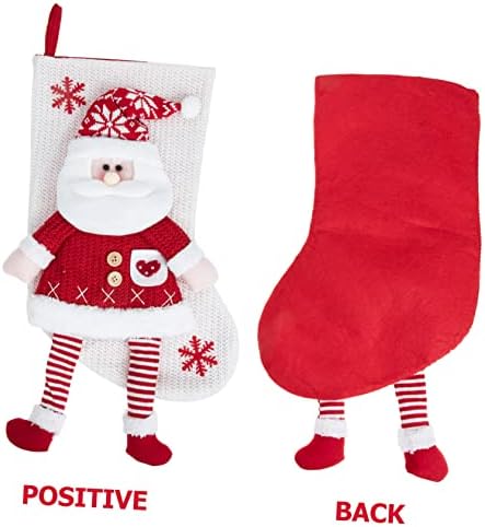 Bestsporble Božićne čarape pletene čarape Decor decr Bolsas de para božićna tretiranje torba