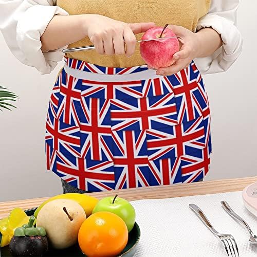 Britanska zastava uzorak struka pregača konobar Chef Server pola pregače sa džepnim dugim remenom za