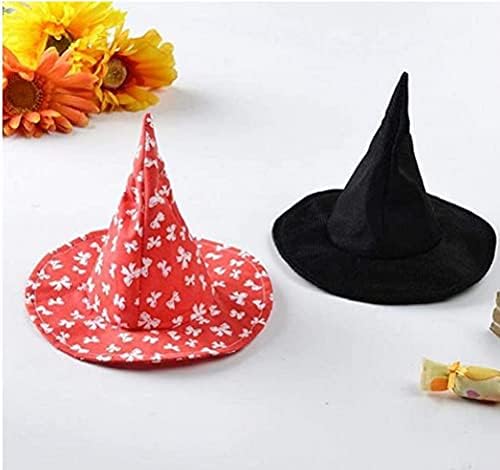 Froiny 1pc Pet Witch Hat Dog Cat Cute Cosplay šešir Halloween Party Decoration Witch Cap PET Long Hat Crna S