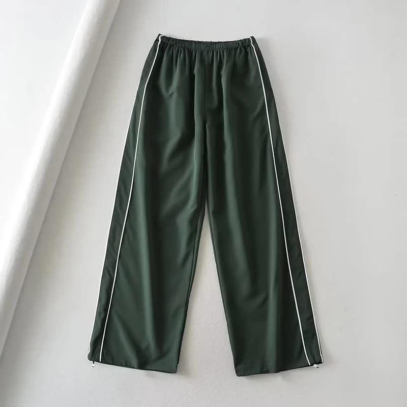 MANGMAO WOMENS Y2K Track Hlače Y2K odjeća padobranske hlače High-aredne hlače sa džepovima Trendi torbe