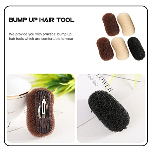 SOLUSTRE Hair Styling Accessories 5Pcs Volume Hair Base Bump Up Puff hair Head jastuk Insert sunđer
