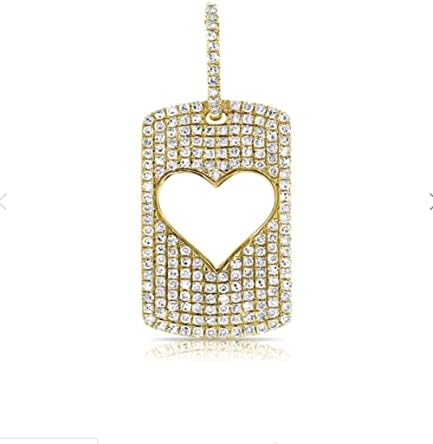 Prekrasna pseća oznaka otvorenog srca Moissine, CZ Diamond 925 privjesak srebrni šarm, dizajner