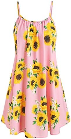Gillberry Sun Haljine za žene Dvodijelna ležerna ljetna cvjetna plaža Midi haljina