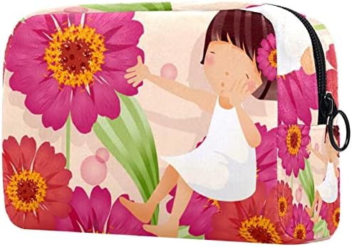 Tbouobt torba za šminku patentno torbica Travel Kozmetički organizator za žene i djevojke, kineski stil Art