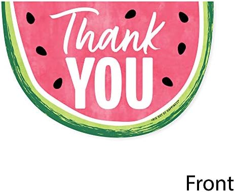 Velika tačka sreće slatka lubenica - u obliku hvala čestitke - voćna zabava hvala na notu kartice sa kovertama