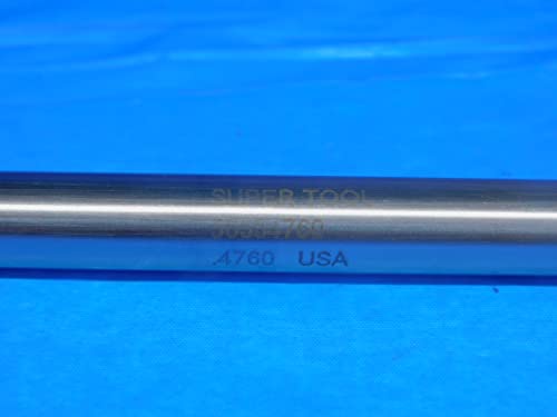 Super Alat .4760 O. D. HSS Carbide Tipped Chucking Reamer 6 FL 15/32 Oversize-AR8833BA2