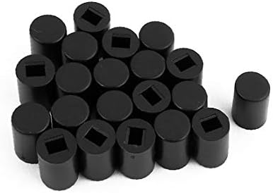 X-DREE 20pcs okrugli oblik taktilne dugme kape poklopci zaštitnik Crna za 8.5x8.5mm 7x7mm 8x8mm 5.8x5.8mm