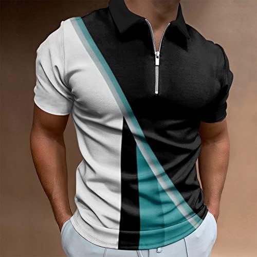 Polo majice za muškarce, radna odjeća kreativna pruga 3d tiskanje muške majice s kratkim rukavima