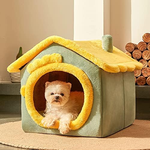 Lüzhong pećinski krevet za mačke-vrhunski krevet za pse koji se može prati, topla i udobna kuća za mačke, sklopiva udobna kuća za mačke za kućne ljubimce, krevet za pse sa uklonjivim jastukom
