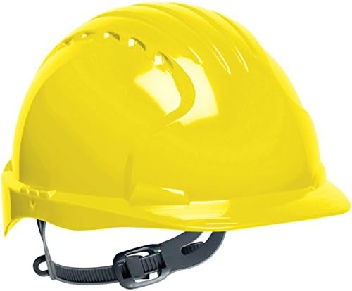 Safety Works Pro Tvrdi Šešir, Ventiliran, Žuti Ovjes Sa Čegrtaljkom Na Točkovima Sa 6 Tačaka