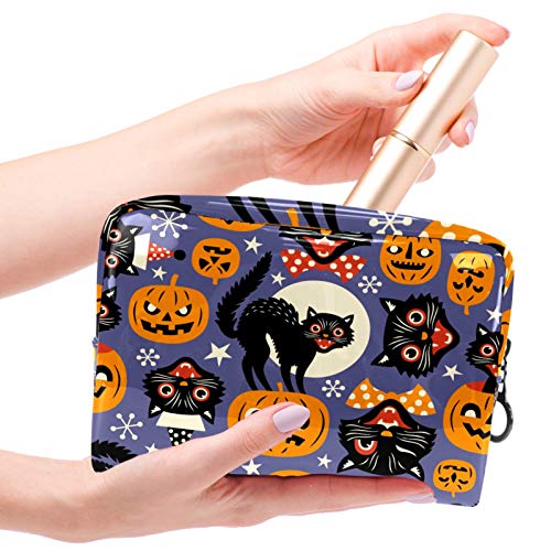 Leveis Halloween Crna mačka sa bundevim PVC kozmetičkim vrećicama šminka ručne torbice Organizator patentnih