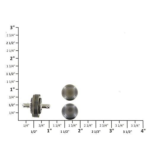 Debeli magnetni zvuk, prečnik 18 mm W / Zavirena leđa, antikni mesing
