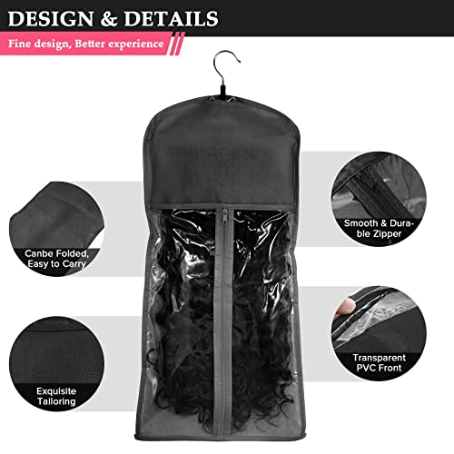 VARIPOWDER 10pcs Hair Extensions torbe za vješalice otporne na prašinu perika torba za skladištenje Prijenosna
