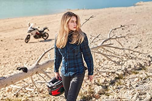 SHIMA RENEGADE LADY 2 motociklistička košulja za žene-oklopna karirana bajkerska flanelna jakna sa FiberQL-Aramidnim