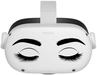 Ženske oči zatvorene - Oculus Quest 2 - naljepnice - crno