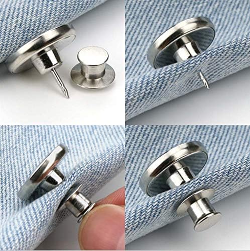 6 Podesite savršeno postavljanje Instant gumba, podesiva dugme za Jeans, metalna gumba dodaje ili smanjuje