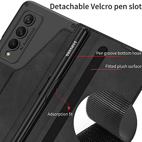Fyton Galaxy Z Fold 4 futrola sa držačem S Pen uklonjiva, Z Fold 4 torbica za novčanik sa zaštitom