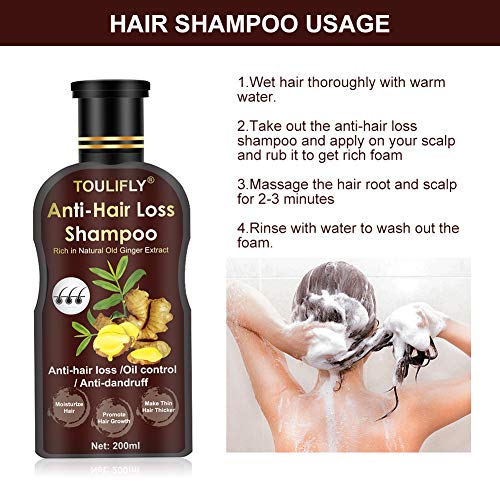 Šampon od đumbira, šampon za ponovni rast kose, Šampon za gubitak kose, Šampon za rast kose, šampon od đumbira,